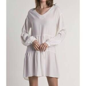 NEW GLAMOROUS tiered midi dress in white